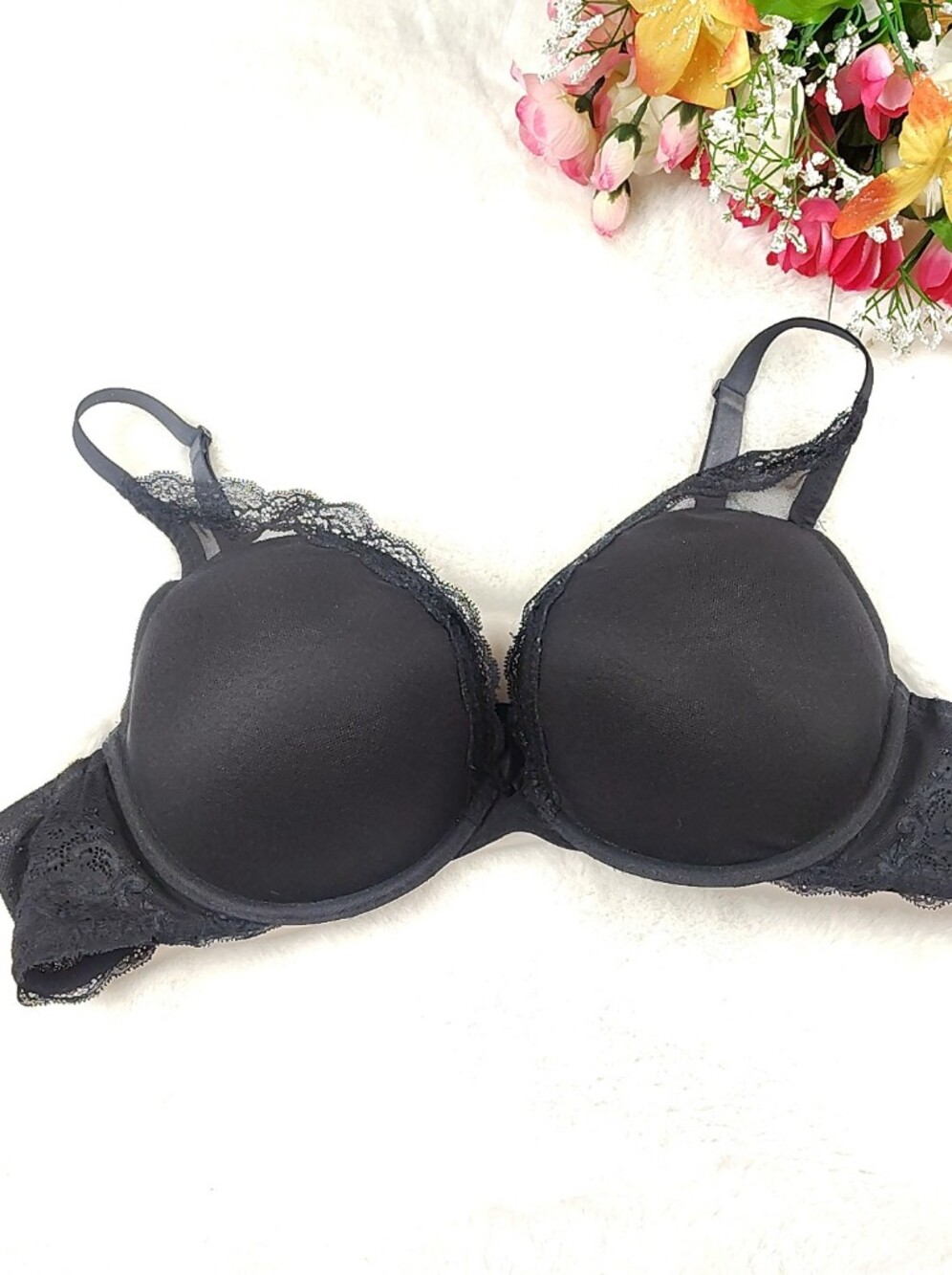 Torrid Black 44B XO Plunge Push Up Bra